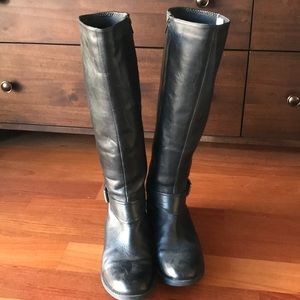 Clark’s black high riding boot